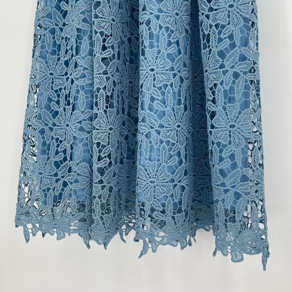 ASTR the Label Blue Lace Midi Dress – Spaghetti Strap Fit & Flare – Size XS - Picture 4 of 7